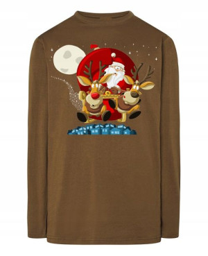 Longsleeve męski nadruk Mikołaj Rozm.S