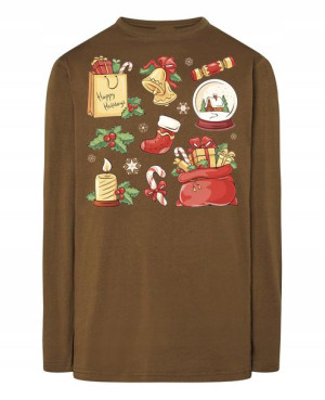 Longsleeve męski nadruk Mikołaj Rozm.XS