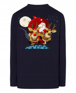 Longsleeve męski nadruk Mikołaj Rozm.XXL