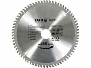 Tarcza Widiowa Do Aluminium 210x72tx30 Mm Yt-6093