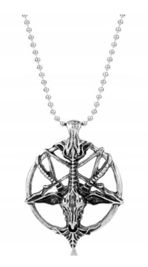 Viking Pentagram Głowa Kozy Naszyjnik Amulet
