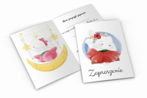 Zaproszenie urodzinowe - Kotek Baletnica - S7