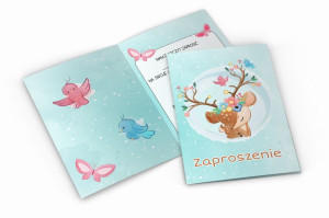 Zaproszenie urodzinowe - jelonek W8
