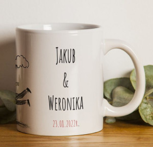 Kubek ślubny prezent. Personalizowany.