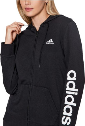 Bluza damska ADIDAS rozpinana czarna z logo - S