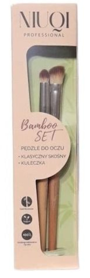 NIUQI Pędzel do Oczu Klasyczny Skośny / Kuleczka
