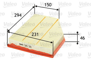 Filtr powietrza VALEO 585281 C30139