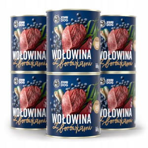 John Dog BERRY wołowina z borówką 800g x 6