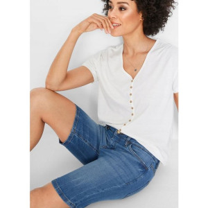 Bonprix Podwijane Krótkie Spodenki Bermudy Jeansy Stretch 48-50 951250