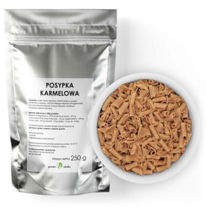WIÓRKI KARMELOWE posypka czekoladowa na tort 250g