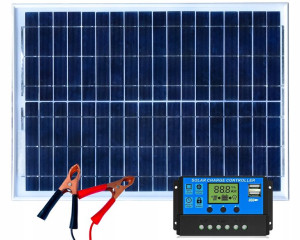 Bateria Słoneczna Panel Solarny 40w 12v Regulator
