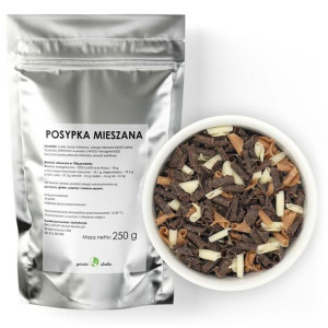 WIÓRKI CZEKOLADOWE MIX posypka na tort lody 250g