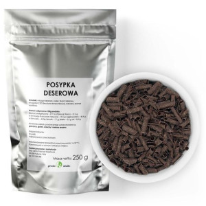 WIÓRKI CZEKOLADOWE DESEROWE posypka na tort 250g