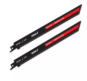DEDRA Brzeszczoty do piły szablastej z widią do cięcia izolacji 225/200mm