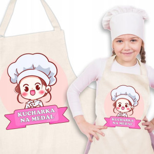 Fartuch Kuchenny Dziecięcy KUCHARKA NA MEDAL Wzory