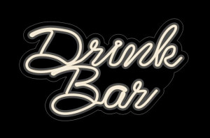 Podświetlany napis neon neonowy DRINK BAR 98 cm