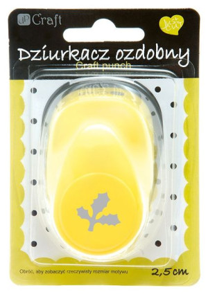 Dziurkacz ozdobny 2,5 cm Ostrokrzew 2 JCDZ-110-106 dpCraft