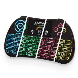 Podświetlana mini klawiatura bezprzewodowa RGB TV Box, Smart TV, konsole,PC