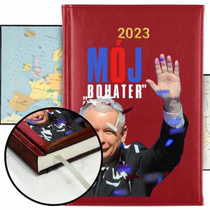 KALENDARZ A5 2023 wzór Jarek Kaczyński MÓJ BOHATER