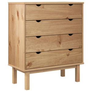 Komoda z szufladami, 76,5x39,5x90 cm, lite drewno sosnowe