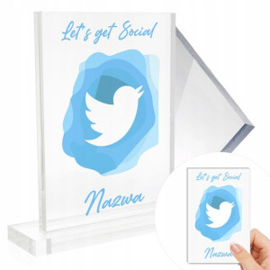 Ramka Szkło Akrylowe SOCIAL MEDIA Twitter Wzory