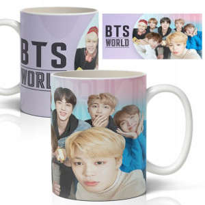Kubek Biały na prezent K-POP dla fana BTS WZORY