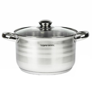 Garnek Ze Stali Nierdzewnej 22cm Z Pokrywką 4l