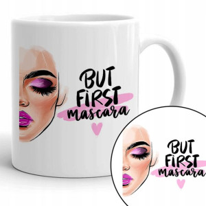 Kubek Biały Na Prezent FIRST MASCARA Rzęsiara Wz