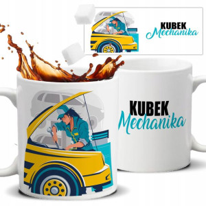 Kubek Biały Na Prezent Upominek DLA MECHANIKA Wz