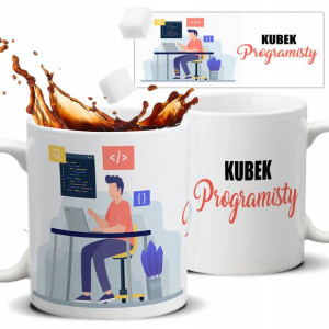 Kubek Biały Na Prezent Upominek DLA PROGRAMISTY Wz