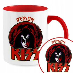 Kubek Czerwony Rockowe Metalowe Brzmienia KISS Wz