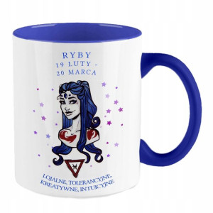 Kubek Granatowy dla ZODIAKARY Znaki Zodiaku WZORY
