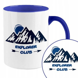 Kubek Granatowy Na Prezent EXPLORER CLUB Góry Wz
