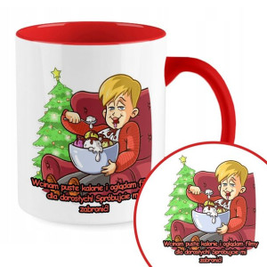 Kubek RED Prezent Na ŚWIĘTA Mikołajki KEVIN Wz