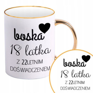 Kubek Złoty Prezent Czterdziestka Urodziny Wzory