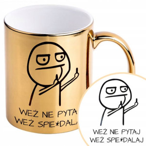 Kubek Złoty Prezent Do Pracy Biura Korpo Kubek