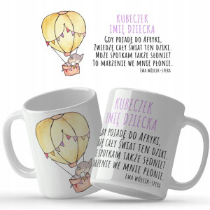 Personalizowany Biały Pierwszy Kubek Dziecięce Wz
