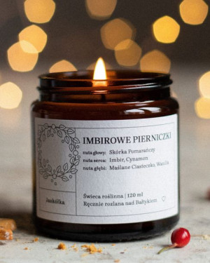Jaskółka, Imbirowe Pierniczki - świeca świąteczna, 180ml