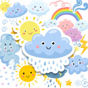 Naklejki Do Planera Albumu Bujo POGODA WEATHER