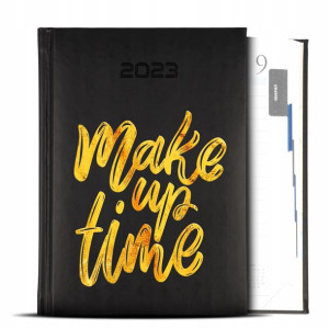 Kalendarz GOLD 2023 Lśniące Złote MAKE UP TIME Wz