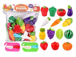 Owoce i warzywa plastikowe na rzepy 18 elementów do krojenia
