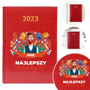 Kalendarz Planer A5 2023 NAJLEPSZY NAUCZYCIEL IMIĘ