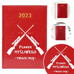 Kalendarz Planer A5 2023 RED DLA MYŚLIWEGO IMIĘ Wz
