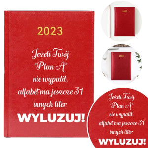 Kalendarz Planer A5 2023 RED PLAN A NIE WYPALIŁ Wz