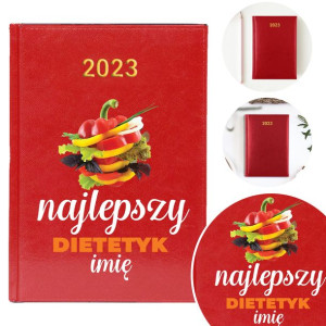 Kalendarz Planer A5 RED NAJLEPSZEGO DIETETYKA IMIĘ