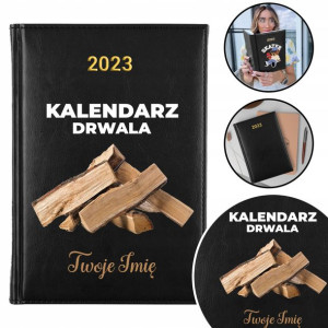 Kalendarz Planer CZARNY A5 2023 DLA DRWALA IMIĘ