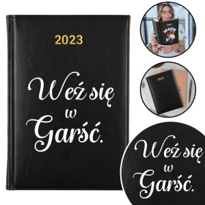 Kalendarz Planer CZARNY A5 2023 MOTYWACYJNE TEKSTY