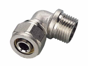 Kolano Pex 1x25 Pex-al-pex Skręcane Mosiężne