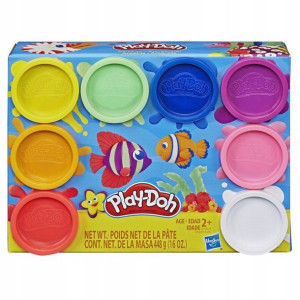 Hasbro Play-doh Ciastolina 8 Tub Tęcza E5062
