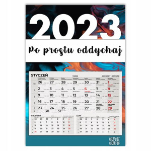 Kalendarz Jednodzielny Na Ścianę 2023 ODDYCHAJ Wz